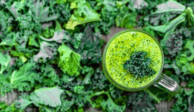Kale con espinacas para hacer batido o sopa
