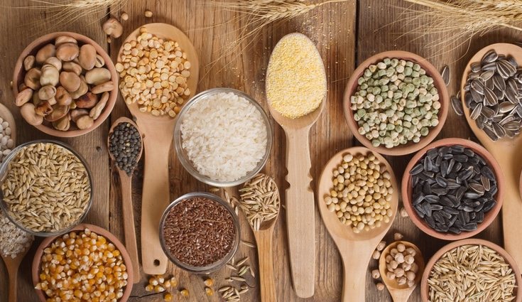 Los cereales integrales son ricos en hierro