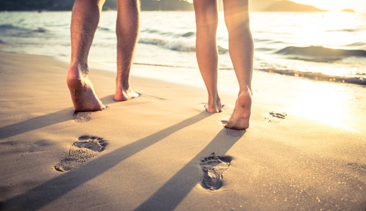 El dibujo que se crea con los pies mojados también es muy revelador en cuanto a la pisada