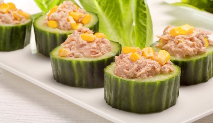 El shushi se puede acompañar con pepino