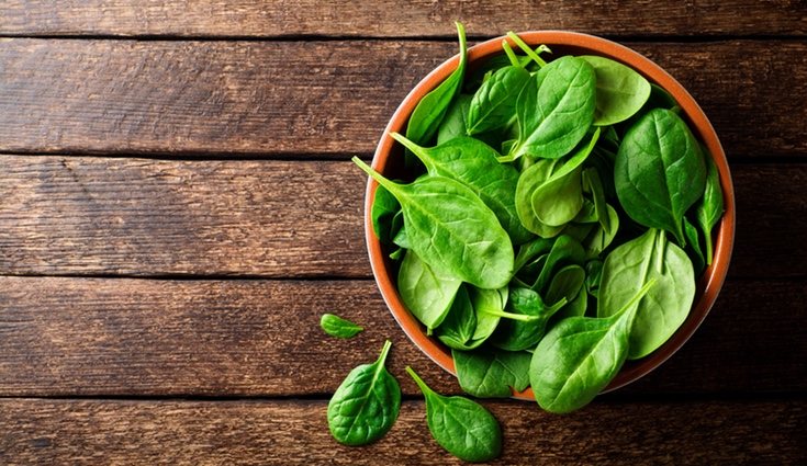 Las espinacas contienen vitaminas, minerales y fibras