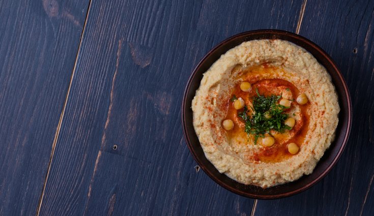 El hummus de garbanzos es una receta rica en carbohidratos