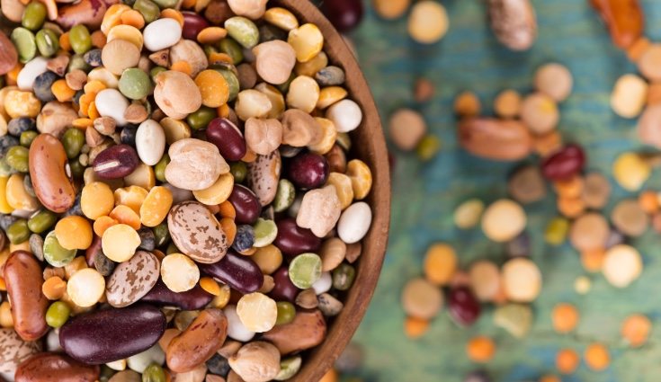 Los cereales, legumbres o tubérculos son alimentos de mucha fibra